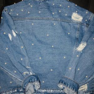 Image of the back of pearl jacket. not for sale